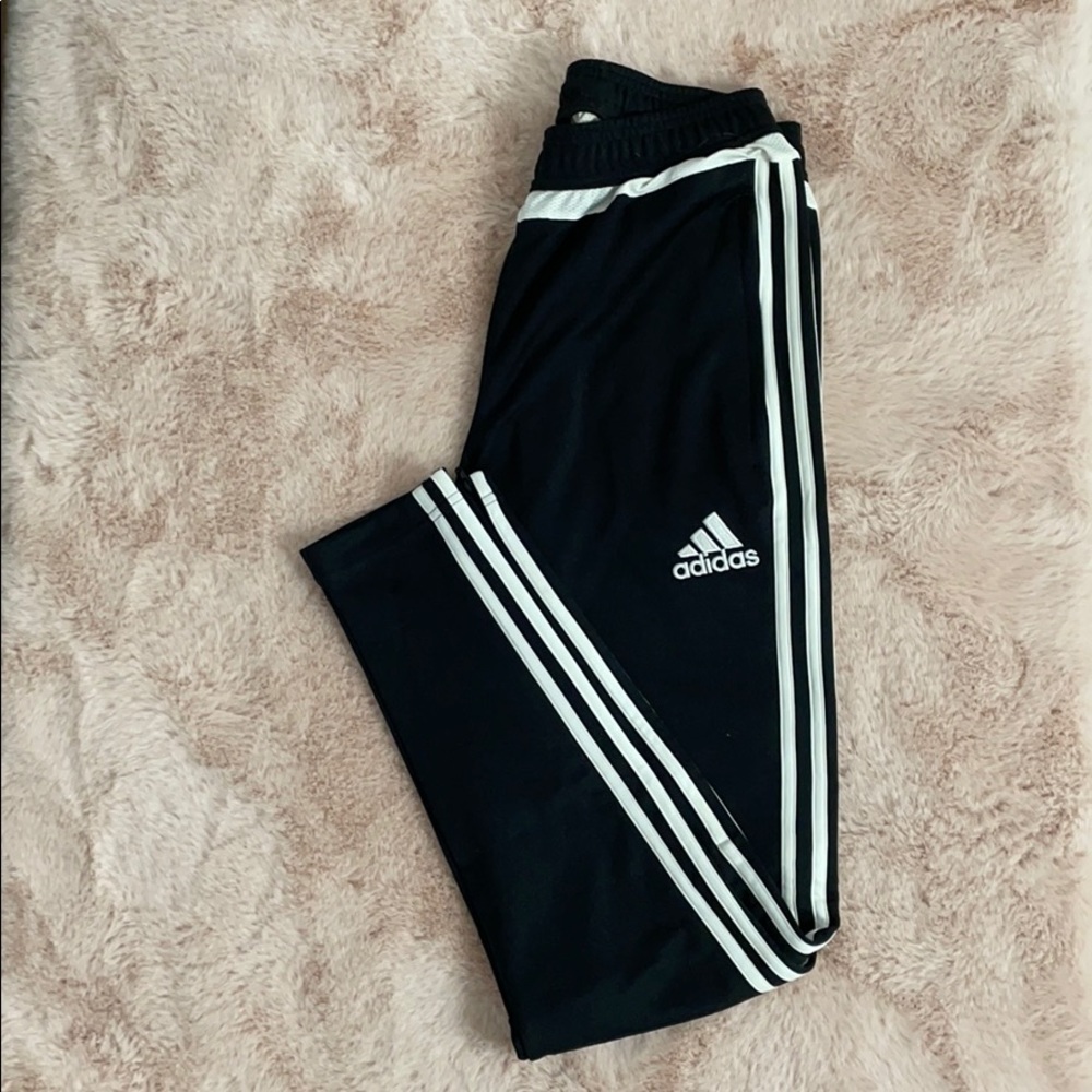 Adidas black tracksuit pants